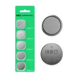 Green Cell Pack de 5 Baterías de Litio CR2025 3V 160mAh