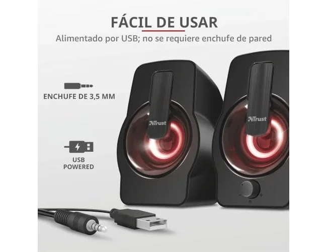 Trust Gemi Altavoces 2.0 con Iluminación LED RGB 12W Trust Gemi Altavoces 2.0 con Iluminación LED RGB 12W