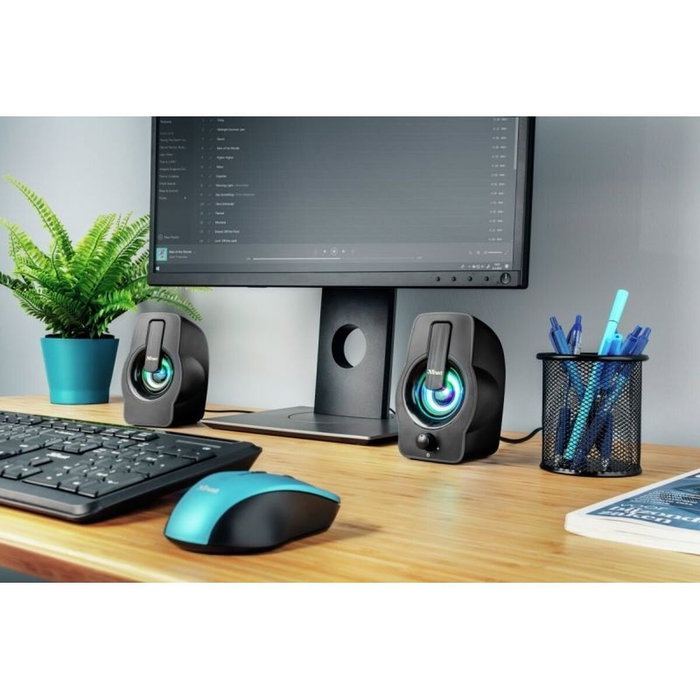 Trust Gemi Altavoces 2.0 RGB 12W Negro