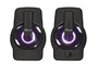 Trust Gemi Altavoces 2.0 para PC RGB, 12W (6W RMS), Negro, Alimentación USB, Cable 3.5mm, Con Control de Volumen