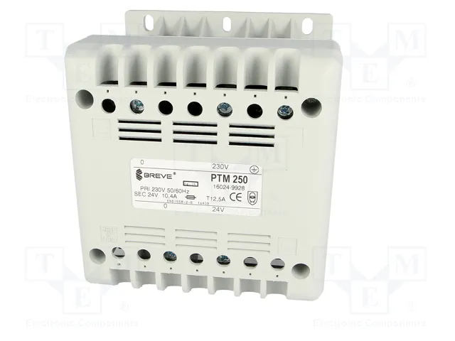 BREVE TUFVASSONS Transformador de red 250VA 230VAC/24V
