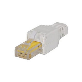 Intellinet 790482 Conector RJ45 Modular Cat6 UTP Macho Derecho Blanco, Compatible con Cat5/5e/6