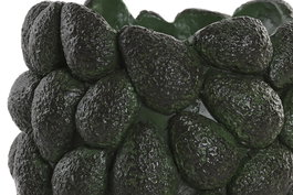 DKD Home Decor Avocados25 Jarrón Tropical de Cemento Verde 20 x 25 x 20 cm (2 Unidades)