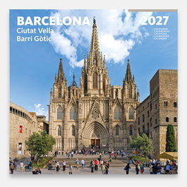 TRIANGLE POSTALS Calendario de pared 2027 Barcelona-3 (Ciutat Vella) 30x30 cm