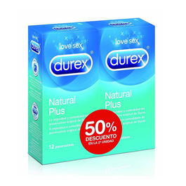 Durex Natural Plus Preservativos Pack 2 Cajas de 12 Unidades