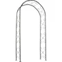 NATURALEZA Pérgola de Acero Galvanizado Lacado Epoxi Negro con Decoración Scroll - H230 x 100 x 37 cm