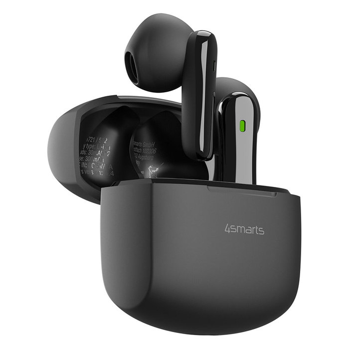 4smarts SkyBuds Air, Auriculares Inalámbricos, Color Negro