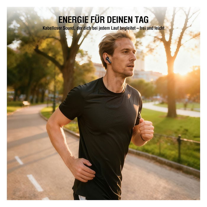 4smarts SkyBuds Air, Auriculares Inalámbricos, Color Negro