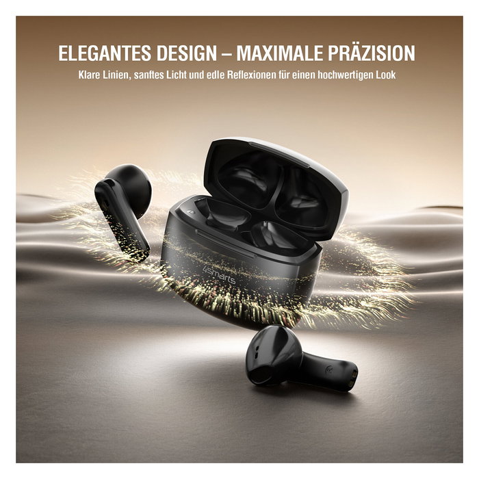 4smarts SkyBuds Air, Auriculares Inalámbricos, Color Negro