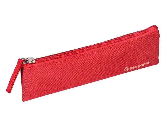 Liderpapel Estuche portatodo plano estrecho rojo