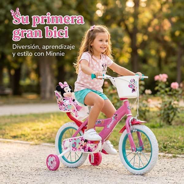 Bicicleta Minnie Huffy 14" (4/6 años) Rosa