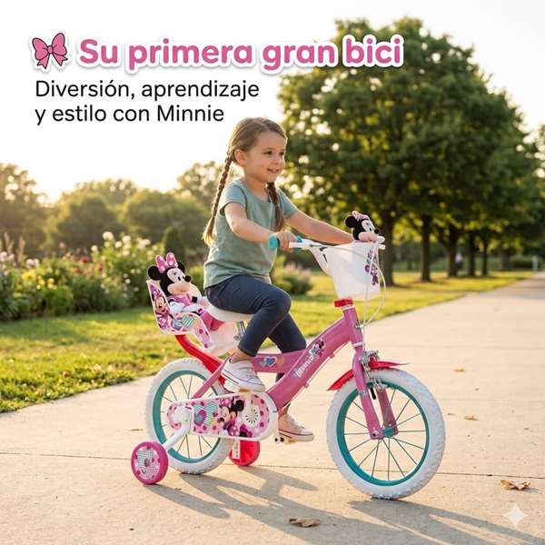 Bicicleta Minnie Huffy 14" (4/6 años) Rosa