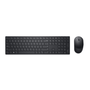 DELL Combo Teclado y Ratón Inalámbrico KM5221W - Teclado 100% Español QWERTY con Ratón Óptico - Negro