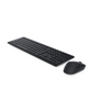 DELL Combo Teclado y Ratón Inalámbrico KM5221W - Teclado 100% Español QWERTY con Ratón Óptico - Negro