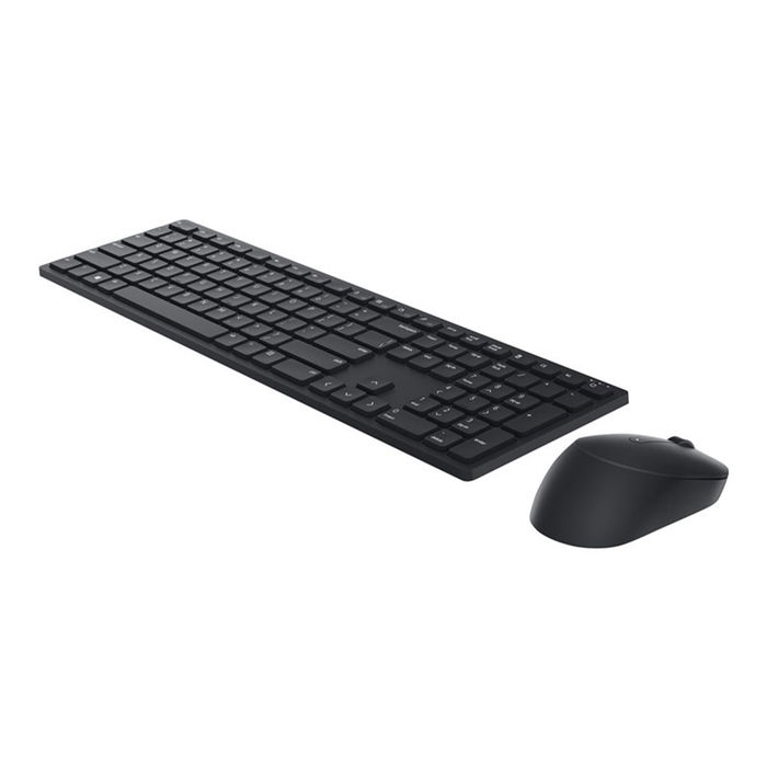 DELL Combo Teclado y Ratón Inalámbrico KM5221W - Teclado 100% Español QWERTY con Ratón Óptico - Negro