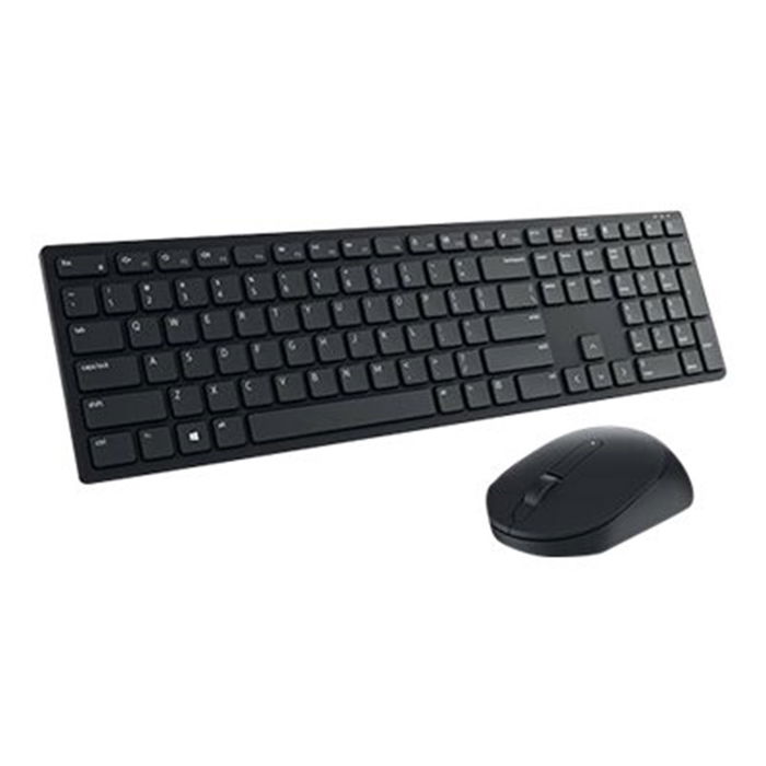 DELL Combo Teclado y Ratón Inalámbrico KM5221W - Teclado 100% Español QWERTY con Ratón Óptico - Negro