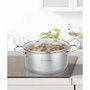 Arthur Martin Olla de 24 cm con tapa de vidrio en acero inoxidable