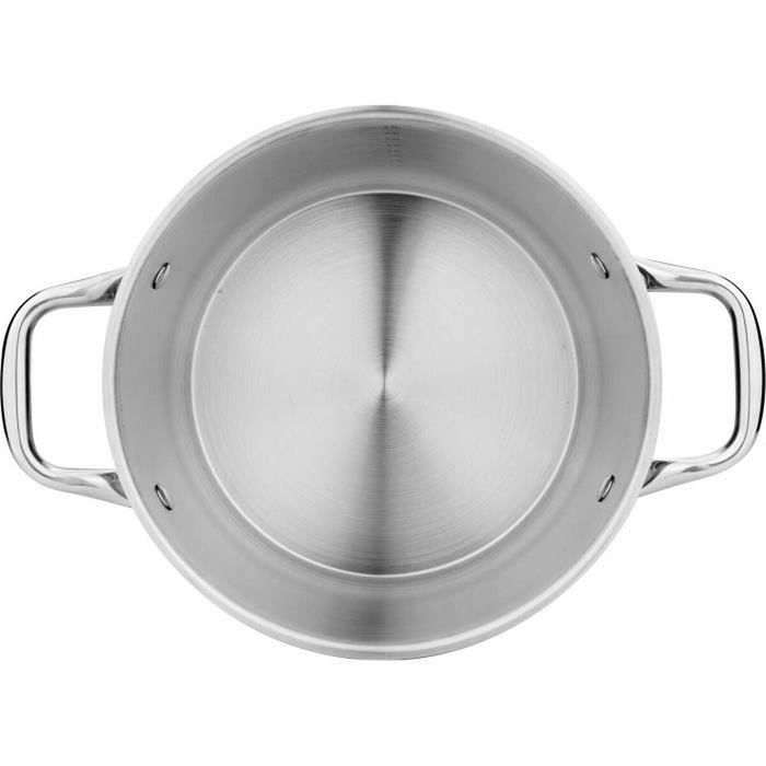 Arthur Martin Olla de 24 cm con tapa de vidrio en acero inoxidable