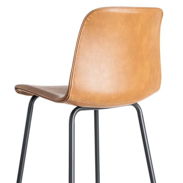 Taburete Camel Metal / Simil Piel 47 X 47 X 103 cm (Set de 2)