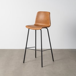 Taburete Camel Metal / Simil Piel 47 X 47 X 103 cm (Set de 2)