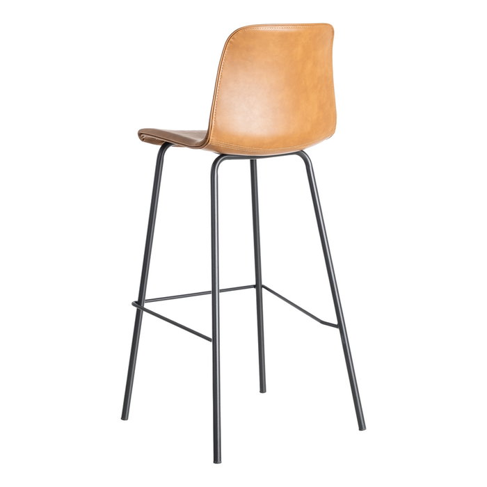 Taburete Camel Metal / Simil Piel 47 X 47 X 103 cm (Set de 2)