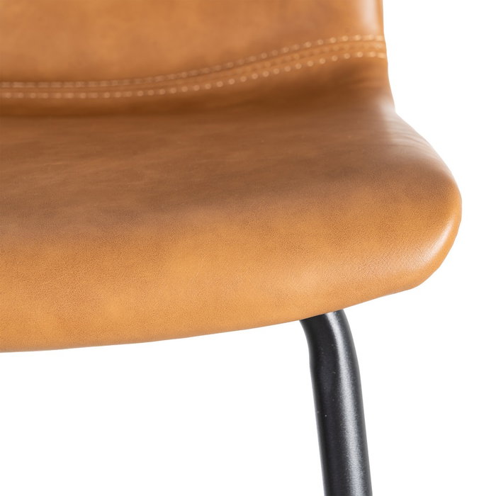 Taburete Camel Metal / Simil Piel 47 X 47 X 103 cm (Set de 2)