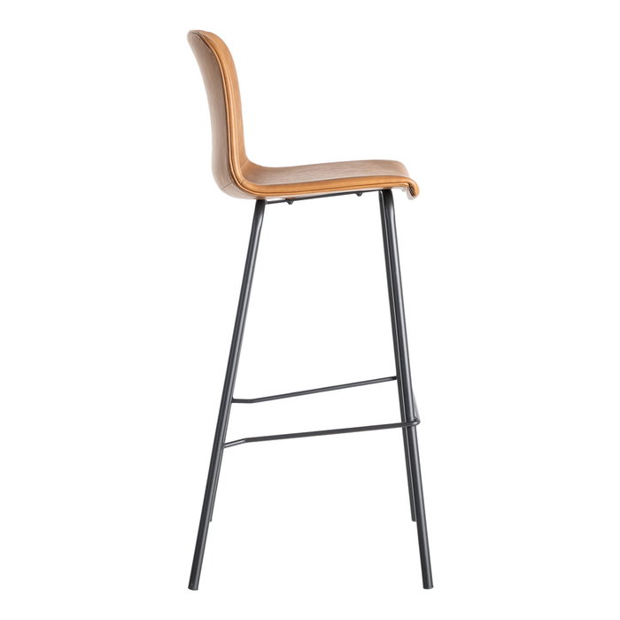 Taburete Camel Metal / Simil Piel 47 X 47 X 103 cm (Set de 2)