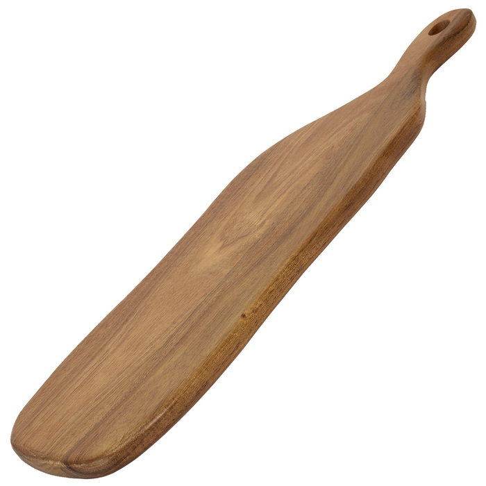 Home Deco Factory Tabla de Servir Cocooning de Madera de Acacia con Formas Sinuosas, 64x18 cm, Altura 2 cm
