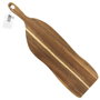 Home Deco Factory Tabla de Servir Cocooning de Madera de Acacia con Formas Sinuosas, 64x18 cm, Altura 2 cm