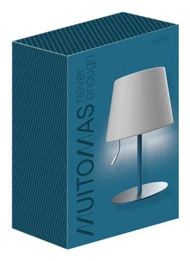 Muitomas Lámpara de mesa con cordón Azul y Blanco