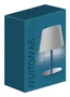 Muitomas Lámpara de mesa con cordón Azul y Blanco