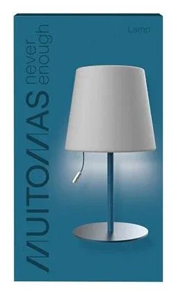 Muitomas Lámpara de mesa con cordón Azul y Blanco