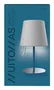 Muitomas Lámpara de mesa con cordón Azul y Blanco
