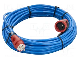 KERG Prolongador de alimentación H07BQ-F 3G1,5mm2 20m azul