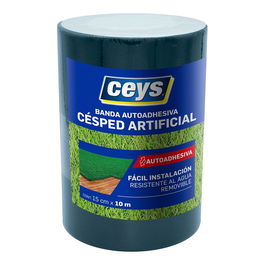 Ceys Banda Autoadhesiva para Césped Artificial Impermeable 15 cm x 10 m