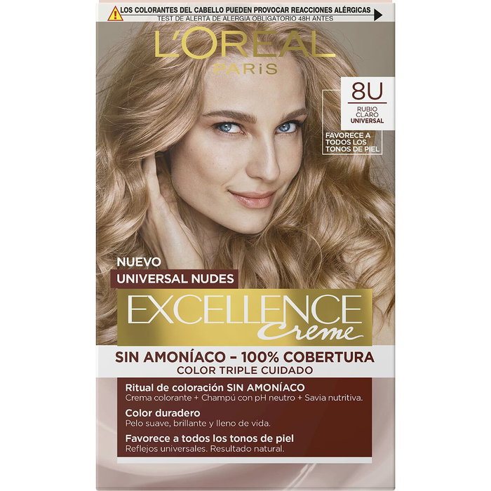 L'Oréal Paris EXCELLENCE NUDES 8u-light blonde 5 u L'Oréal Paris EXCELLENCE NUDES 8u-light blonde 5 u
