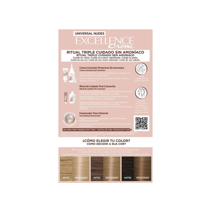 L'Oréal Paris EXCELLENCE NUDES 8u-light blonde 5 u L'Oréal Paris EXCELLENCE NUDES 8u-light blonde 5 u