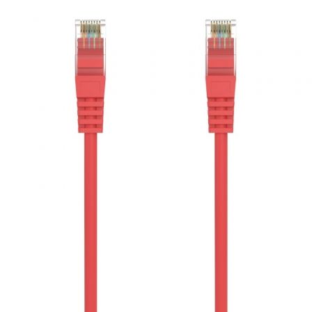 AISENS - CABLE DE RED LATIGUILLO RJ45 LSZH CAT.6A 500 MHZ UTP AWG24, ROJO, 25CM