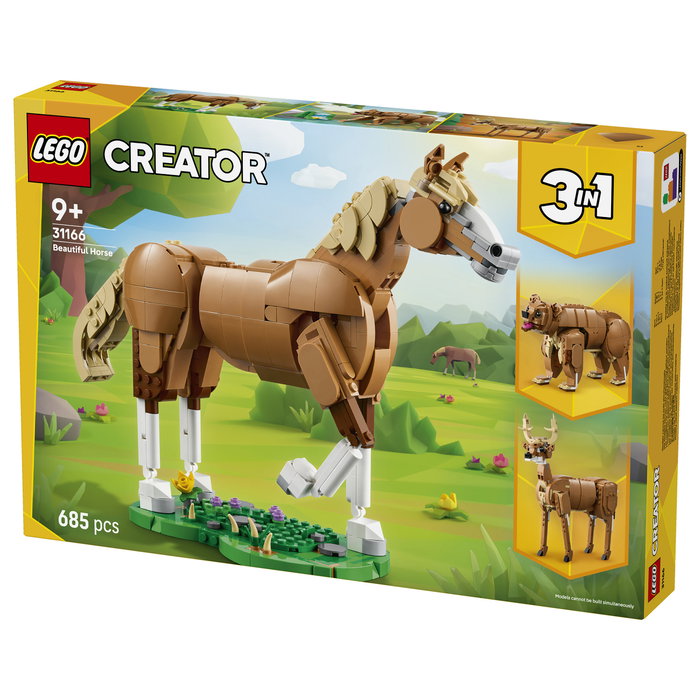 LEGO Creator 3 en 1 31166 Caballo Noble, Multicolor LEGO Creator 3 en 1 31166 Caballo Noble, Multicolor