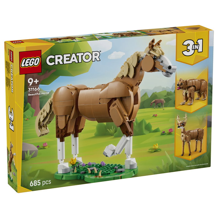 LEGO Creator 3 en 1 31166 Caballo Noble, Multicolor LEGO Creator 3 en 1 31166 Caballo Noble, Multicolor