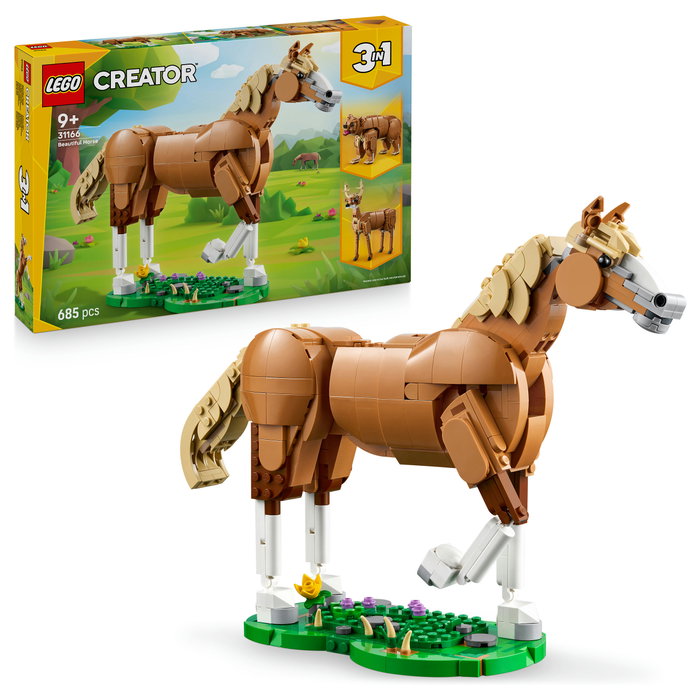 LEGO Creator 3 en 1 31166 Caballo Noble, Multicolor LEGO Creator 3 en 1 31166 Caballo Noble, Multicolor