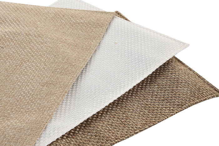 DKD Home Decor Individuales Beige Camel Poliester 45 x 30 x 0.1 cm (24 Unidades)