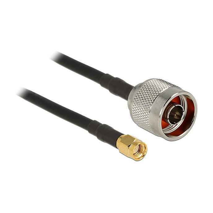 DeLOCK Cable de antena N Stecker a RP-SMA Stecker CFD200 2,0 m low loss DeLOCK Cable de antena N Stecker a RP-SMA Stecker CFD200 2,0 m low loss