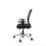 PIQUERAS Y CRESPO Silla de oficina Haches con mecanismo Sincro/Traslack, Negro/Gris