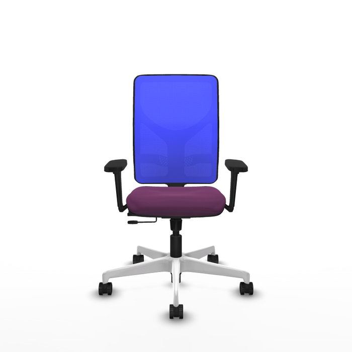 PIQUERAS Y CRESPO Silla de oficina Motilla con mecanismo Sincro/Traslack, Morado y Azul