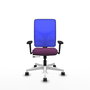PIQUERAS Y CRESPO Silla de oficina Motilla con mecanismo Sincro/Traslack, Morado y Azul
