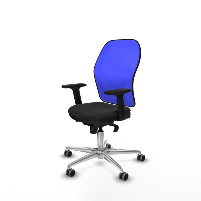 PIQUERAS Y CRESPO Silla de Oficina Jorquera con Mecanismo Sincro Azul y Negro