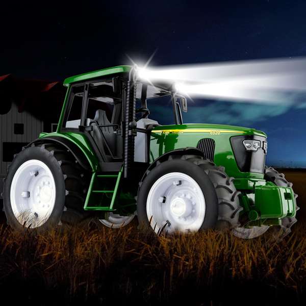 Molto Big Friction Tractor de Granja con Sonidos y Luces para Niños, Escala 1:16