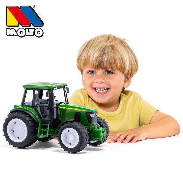 Molto Big Friction Tractor de Granja con Sonidos y Luces para Niños, Escala 1:16