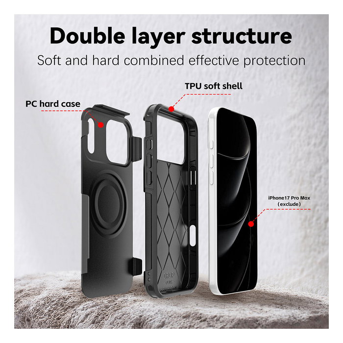 4smarts Defend Case Bumper para Apple iPhone 17 Pro Max (6.9") - Resistente a Golpes, Negro 4smarts Defend Case Bumper para Apple iPhone 17 Pro Max (6.9") - Resistente a Golpes, Negro